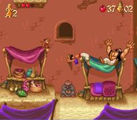 une photo d'Ã©cran de Aladdin sur Nintendo Super Nes
